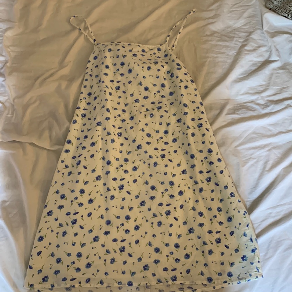 American Eagle, blue floral dress size small
